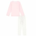 Girls Pink & White Logo Pyjamas, 1, hi-res