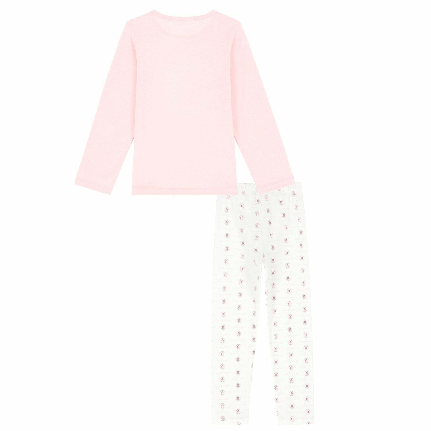 Girls Pink & White Logo Pyjamas, 1, hi-res image number null