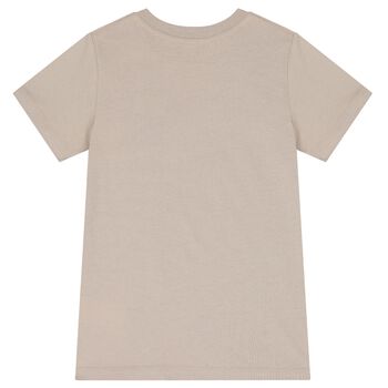 Boys Beige Logo T-Shirt