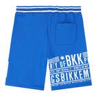 Boys Blue Logo Shorts, 1, hi-res