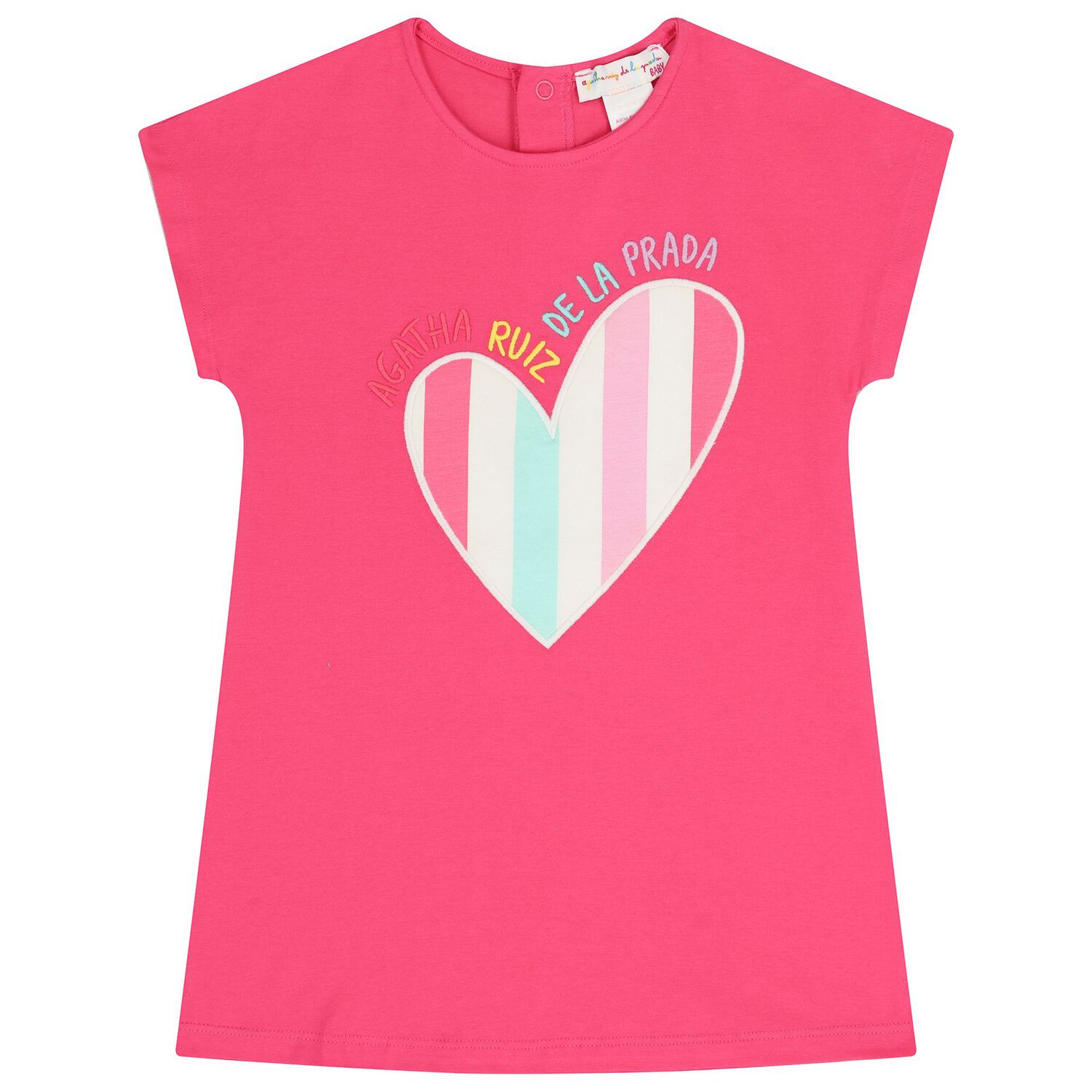 Girls Pink & Aqua Striped Leggings Set , 1, hi-res