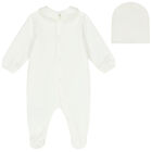 Ivory Teddy Bear Logo Babygrow Gift Set, 3, hi-res