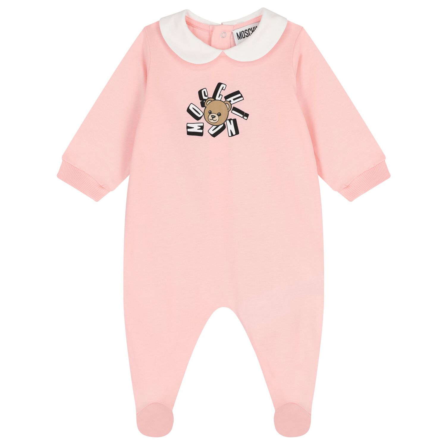 Baby Girls Pink Teddy Bear Logo Babygrow Gift Set , 4, hi-res