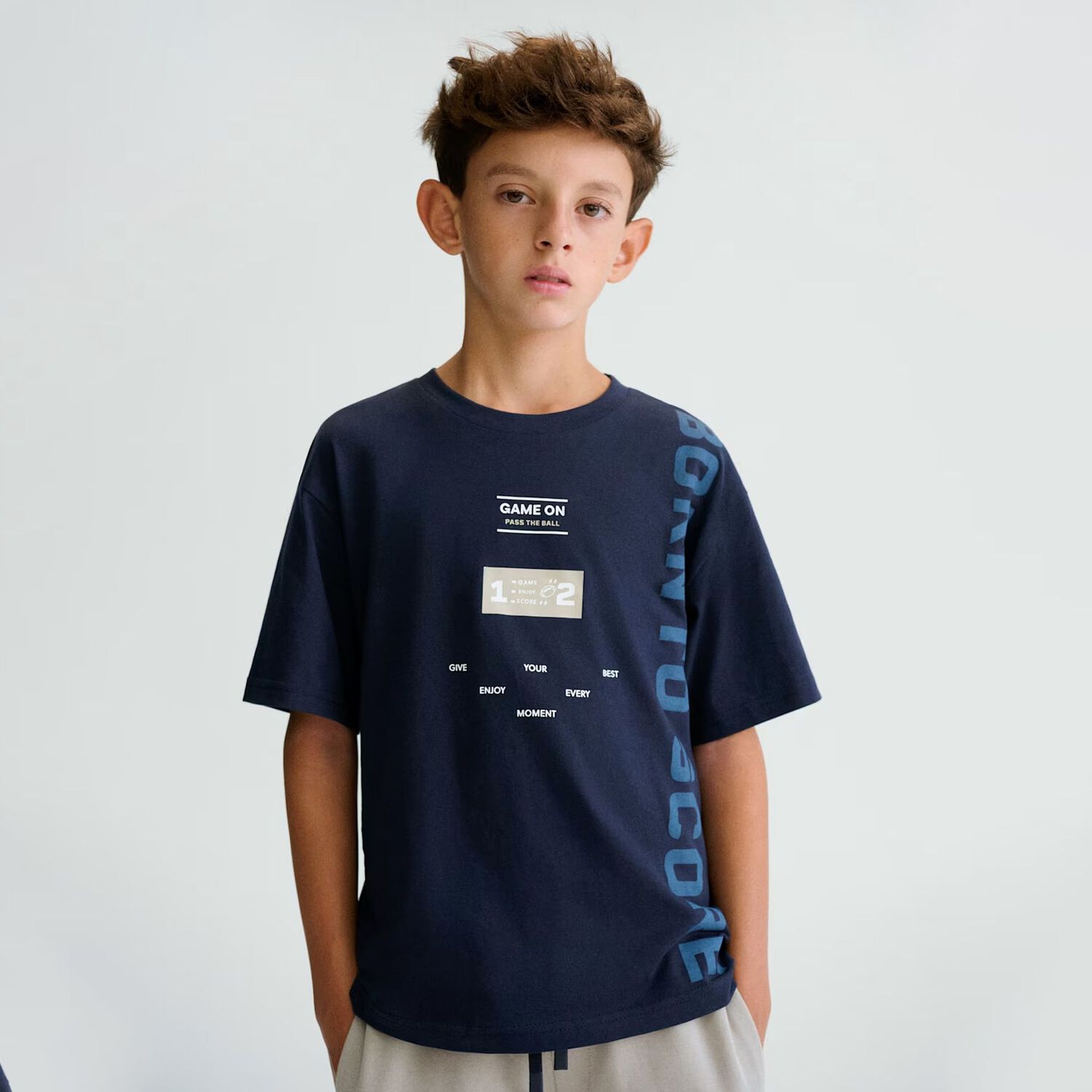 Boys Navy Blue T-Shirt, 1, hi-res