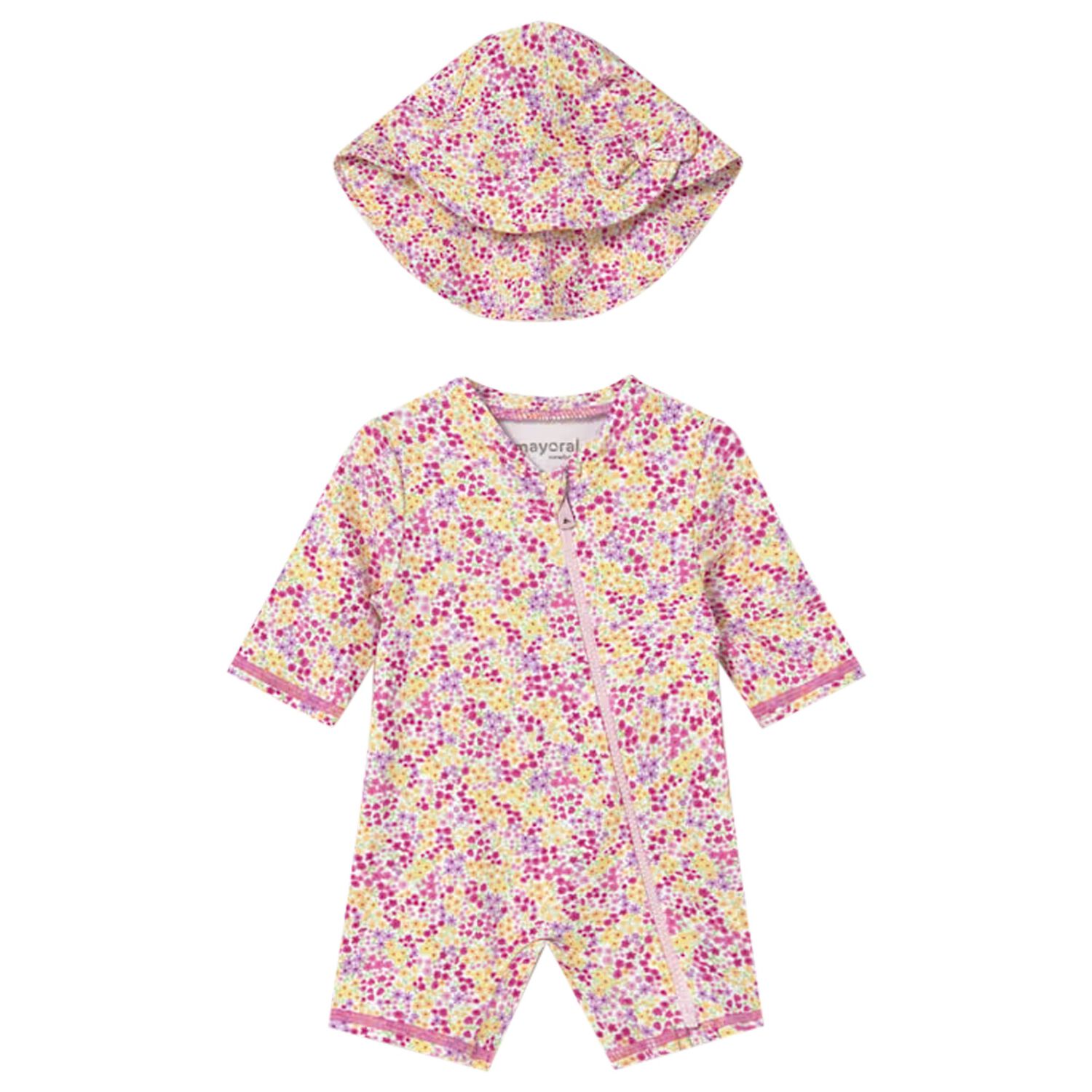 Baby Girls Multi-Coloured Floral Sun Suit Set, 1, hi-res