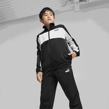 Boys Black & White Logo Tracksuit