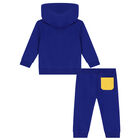 Baby Boys Blue Logo Track Suit, 1, hi-res