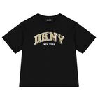 Girls Black & Gold Logo T-Shirt, 1, hi-res