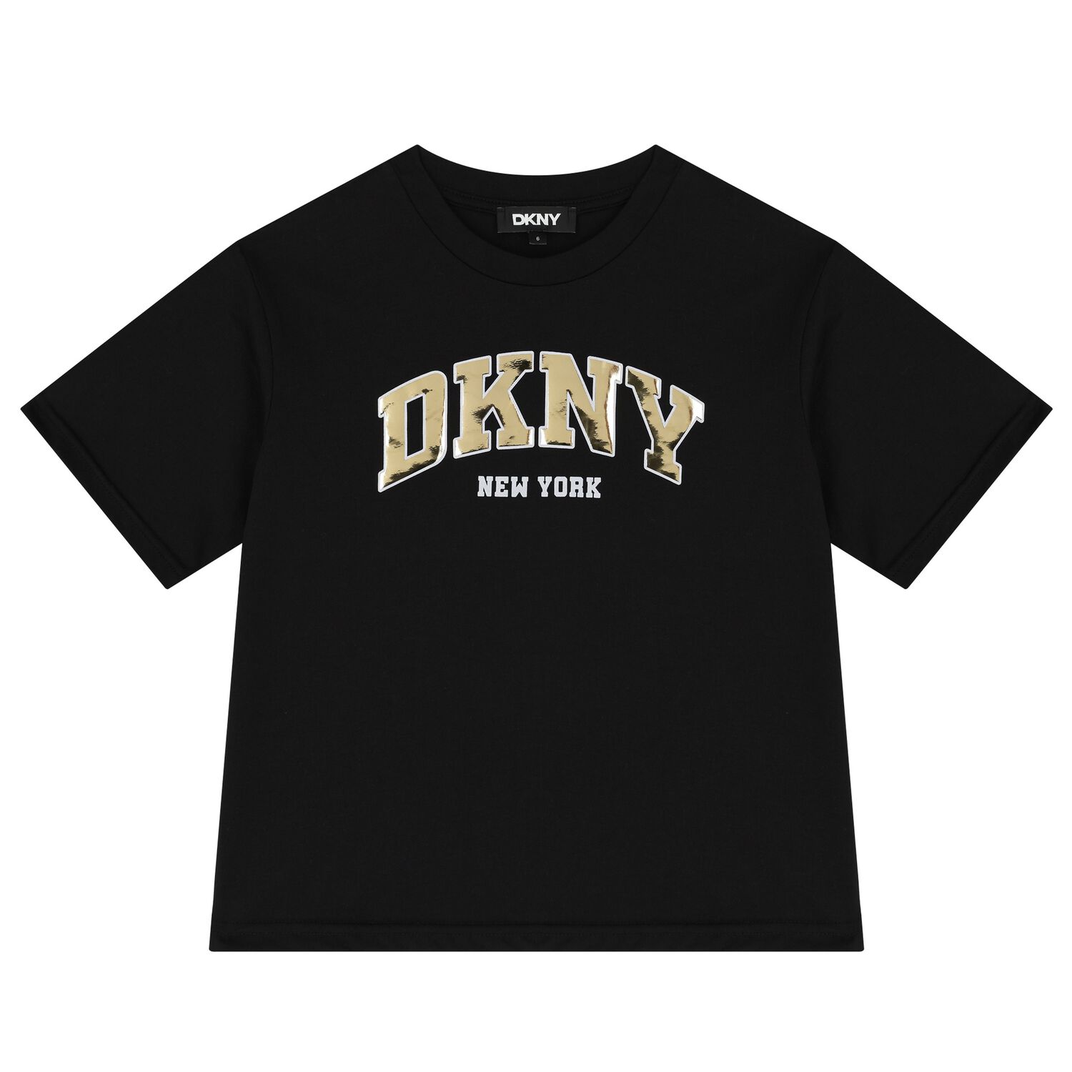 Girls Black & Gold Logo T-Shirt, 1, hi-res image number null