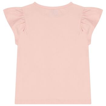 Girls Pink Flower Blouse