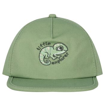 Younger Boys Green Chameleon Cap