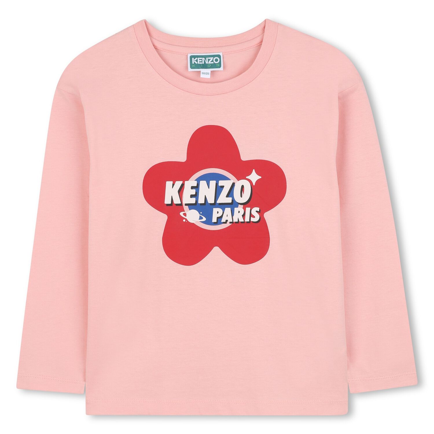 Girls Pink Logo Long Sleeve Top, 1, hi-res