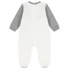 Baby Girls Grey & Ivory Babygrow, 1, hi-res