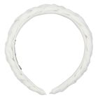 Girls White Plaited Headband, 1, hi-res