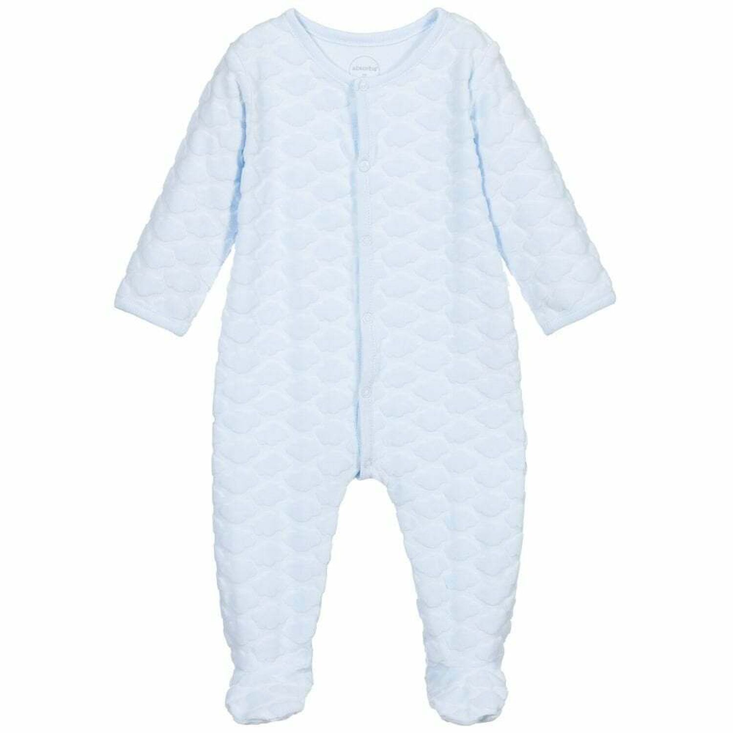 Boys Blue Cotton Babygrow, 1, hi-res