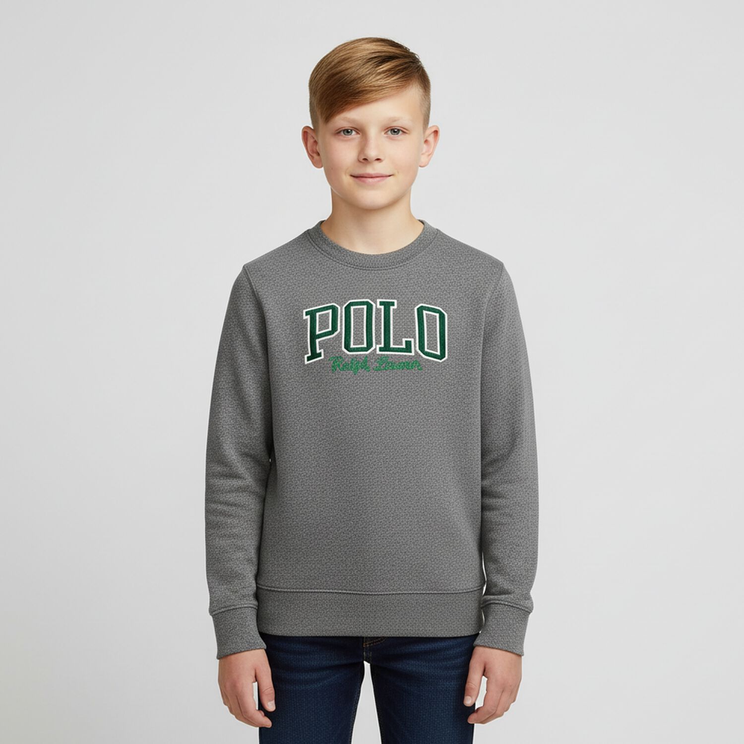 Boys Grey Logo Sweatshirt, 1, hi-res image number null