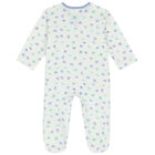 Baby Boys Ivory & Blue Letters Babygrow, 2, hi-res