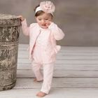Baby Girls Pink Tracksuit, 1, hi-res