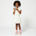 Girls Ivory Pleated Skirt, 1, hi-res