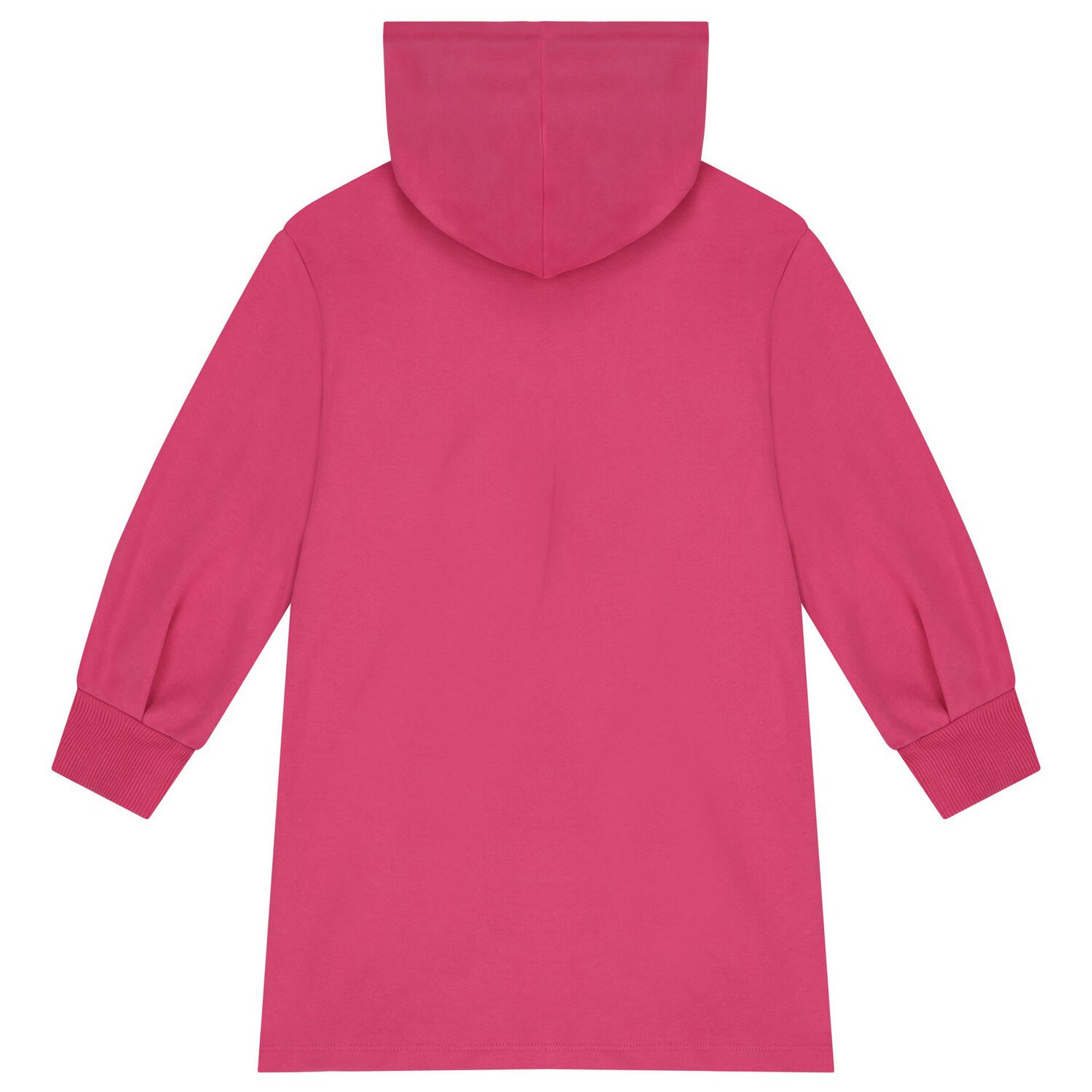 Girls Pink Logo Hooded Dress, 1, hi-res