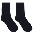 Boys Blue & Ivory Socks (3 Pack), 1, hi-res