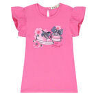 Younger Girls Pink & White Leggings Set, 1, hi-res