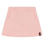 Girls Pink Web Striped Skirt, 1, hi-res