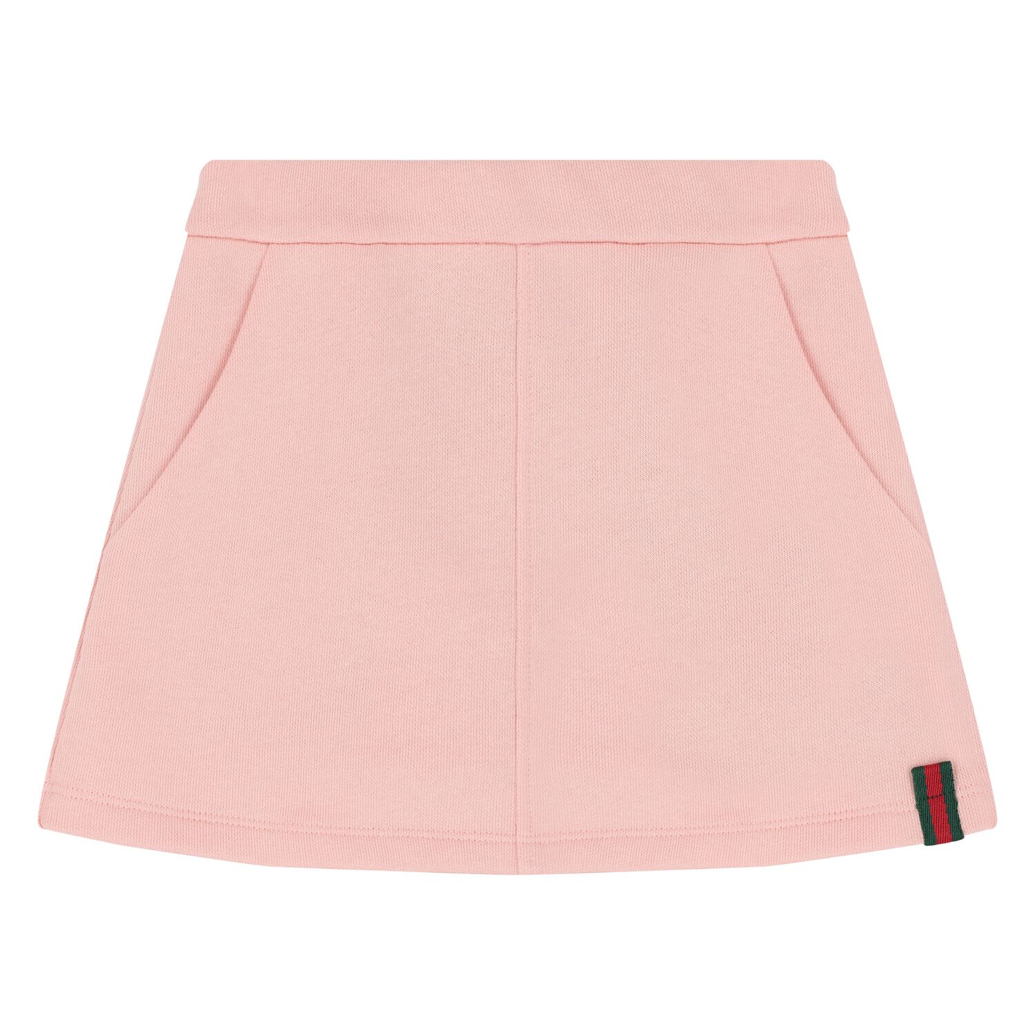 Girls Pink Web Striped Skirt, 1, hi-res image number null