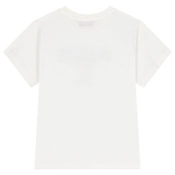 White Teddy Bear Logo T-Shirt