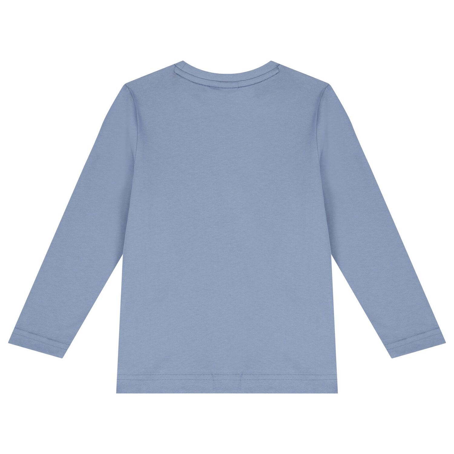 Boys Blue Logo Long Sleeve Top, 1, hi-res