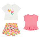 Younger Girls Multi-Coloured Shorts Set, 2, hi-res