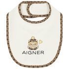 Ivory Logo Baby Bib, 1, hi-res