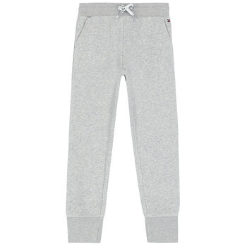 Boys Grey Logo Joggers