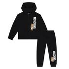 Black Teddy Bear Logo Tracksuit, 1, hi-res