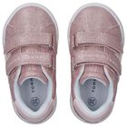 Girls Pink Logo Trainers, 1, hi-res