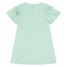 Younger Girls Green Bag Print Dress, 2, hi-res