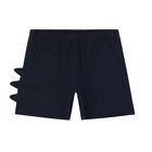 Younger Boys White & Navy Shorts Set, 1, hi-res
