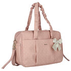 Pink Faux Leather Baby Changing Bag, 3, hi-res