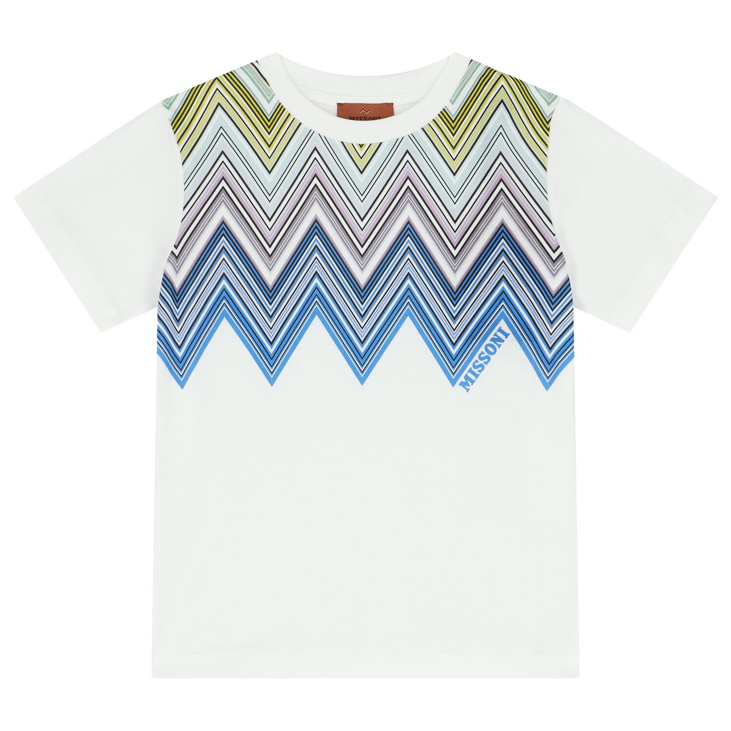Boys White Zigzag T-Shirt, 1, hi-res image number null