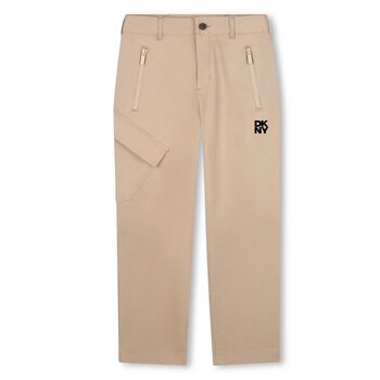 Beige Logo Trousers