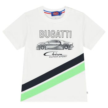 Younger Boys White Logo T-Shirt