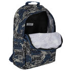 Blue & Ivory Logo Backpack, 1, hi-res