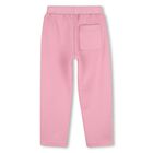 Girls Pink Heart Trousers, 1, hi-res
