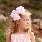 Girls Ballet Pink Bow Hairclip, 1, hi-res