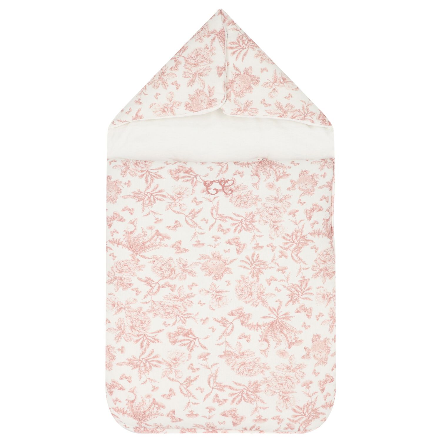 Baby Girls Ivory & Pink Toile De Jouy Baby Nest, 3, hi-res