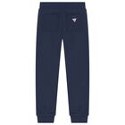 Boys Navy Blue Teddy Bear Joggers, 2, hi-res