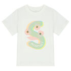 Girls Ivory Logo T-Shirt, 1, hi-res