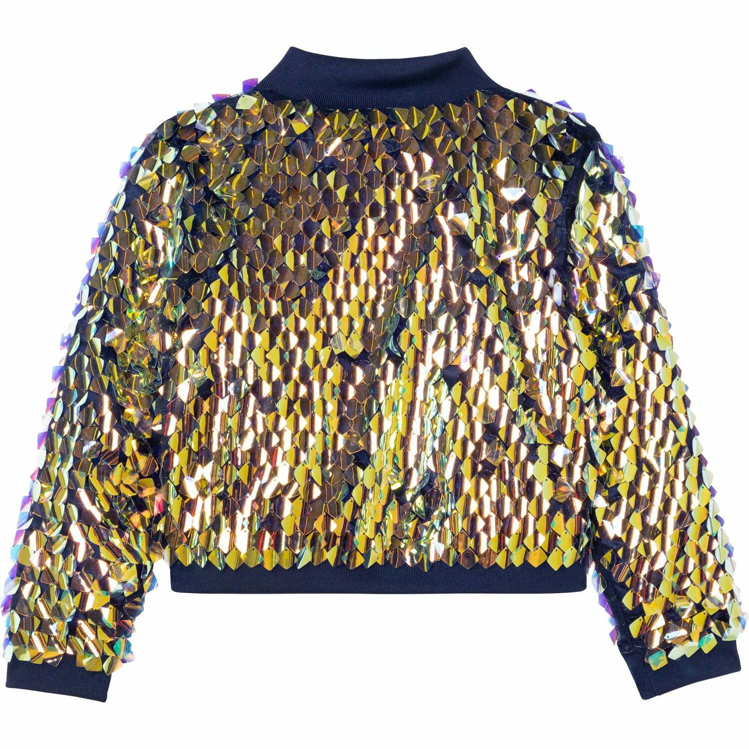 Girls Iridescent Embellished Sequin Jacket, 1, hi-res