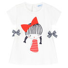 Younger Girls White, Navy & Red Leggings Set, 1, hi-res