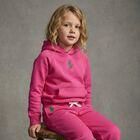 Girls Pink Logo Hooded Top, 1, hi-res